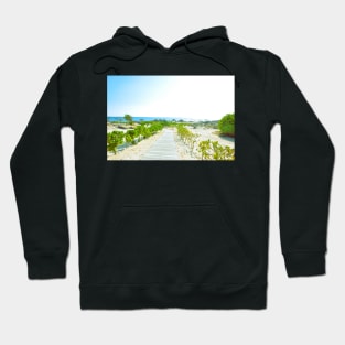 Pathway to the beach in Oman Hoodie